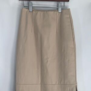 Topshop - Tan Faux Leather Skirt